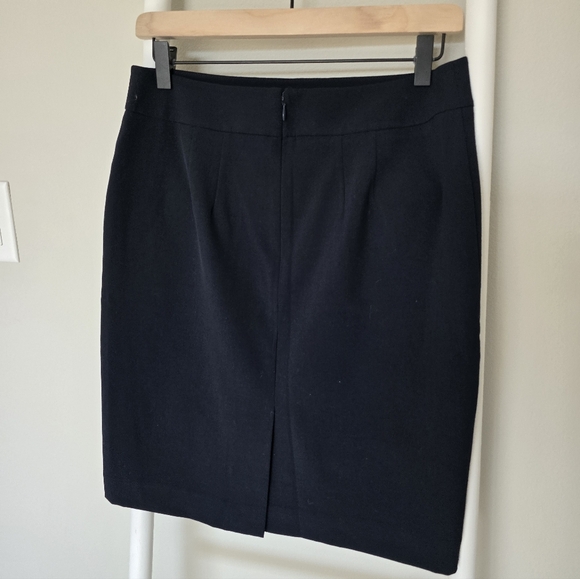 Ann Taylor Petite Navy Pencil Skirt - Picture 2 of 3